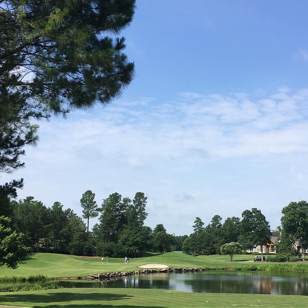 Perfect conditions out here @ballantynehotel #golfcourse today #par3