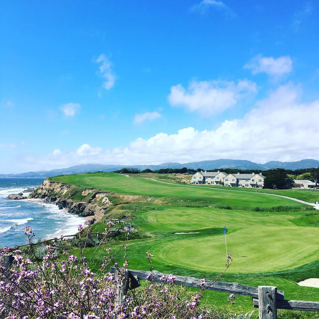 Excellent little track with 2 of the most #spectacular finishing holes around #halfmoonbaygolf #oldc