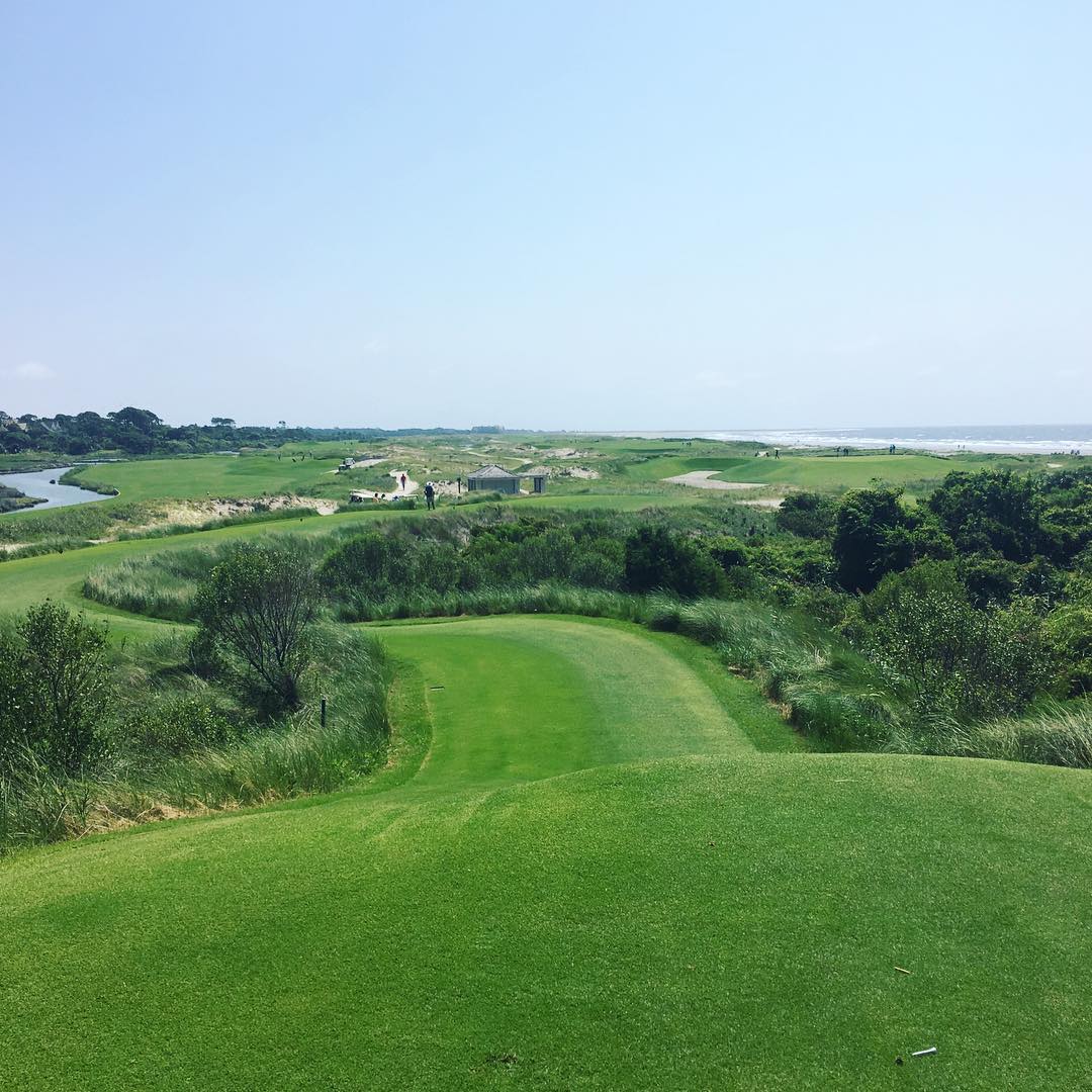 One of my favorite views of #oceancourse - from the back tees of the 14th par 3 you can see nearly t