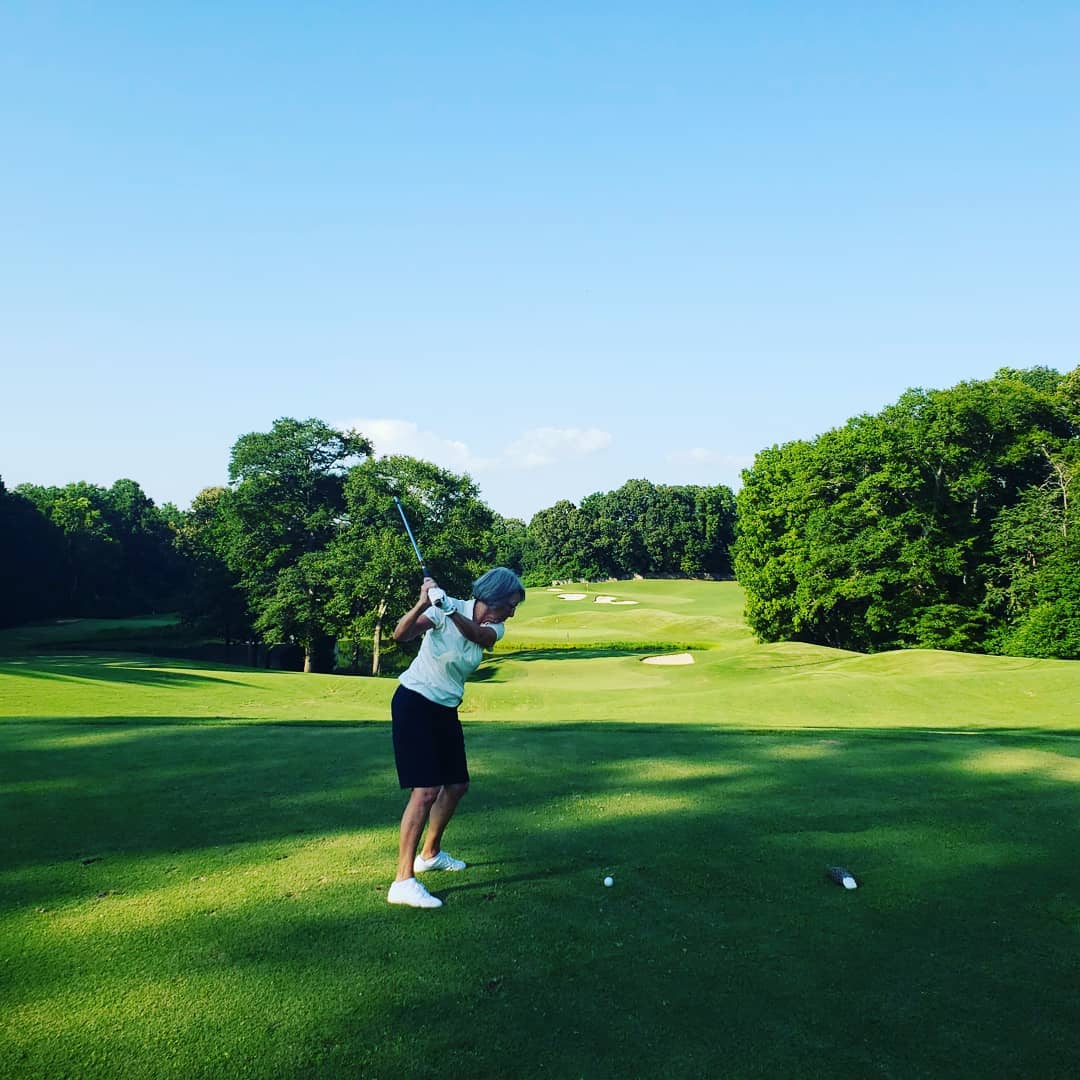 Awesome afternoon and a quick 9 around the #par3 course @chateau_elan with #mom before the @davepelz