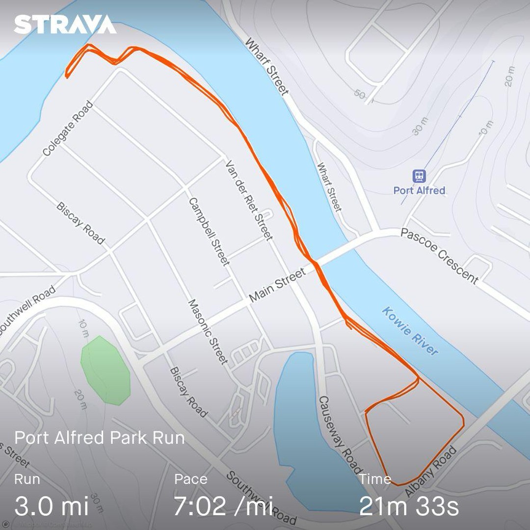 5K PR in the Port Alfred Park Run