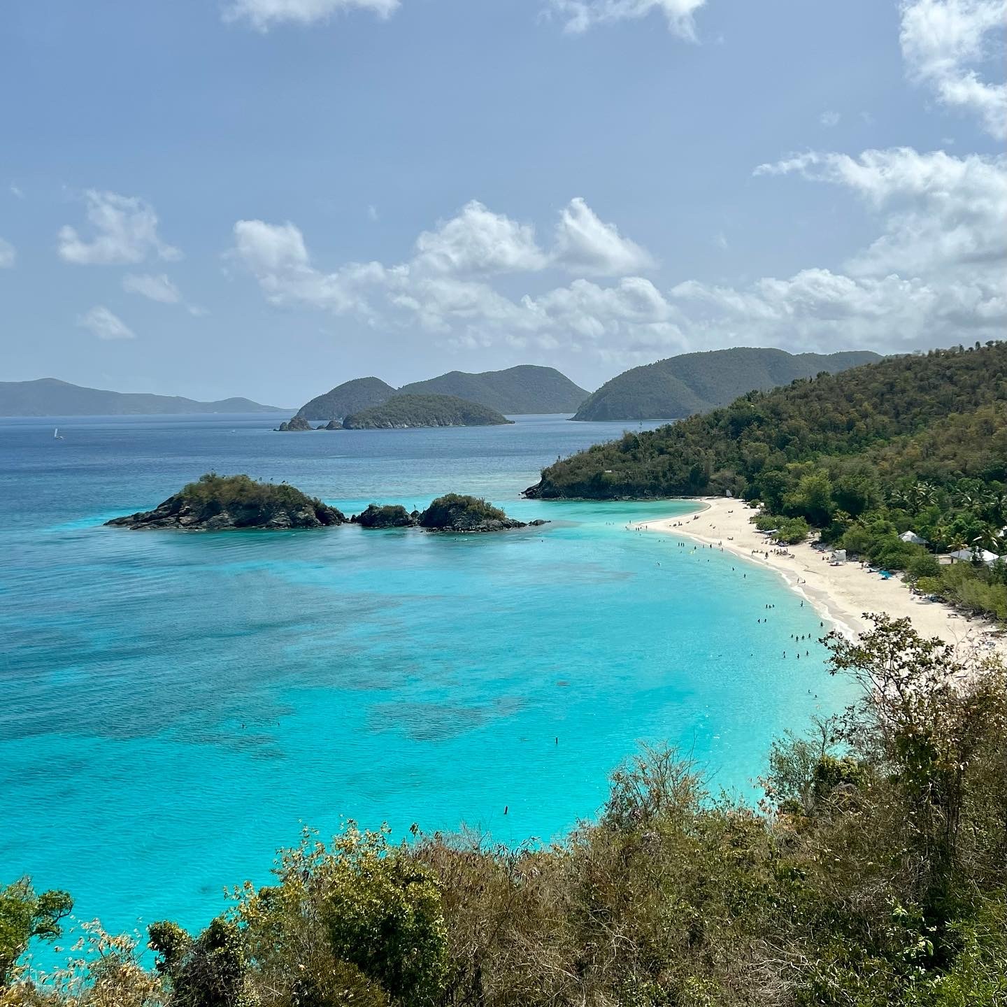 Open water swim around this rock? in St. John