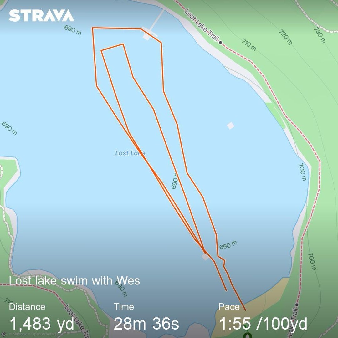 Lost Lake swim with Wes!