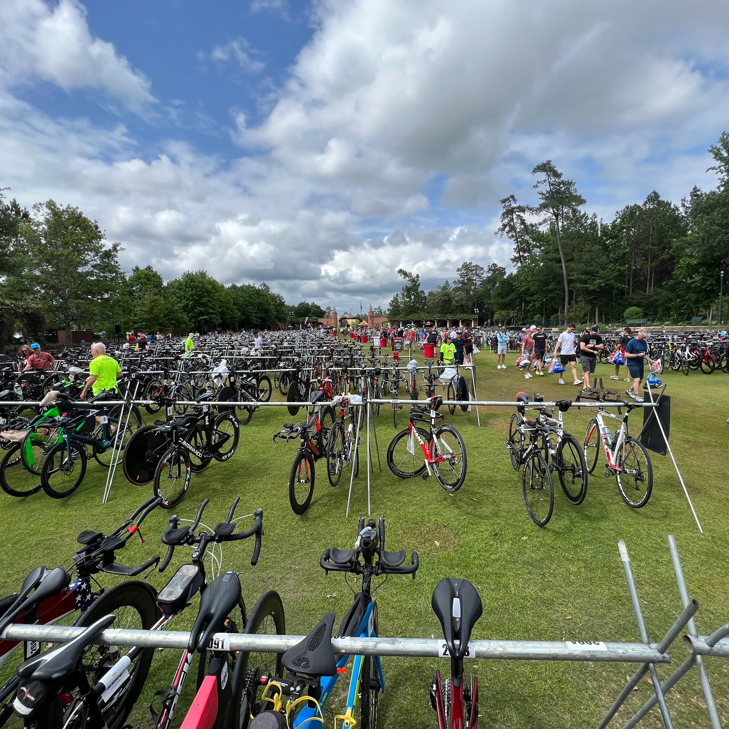 Welcome to the @visitthewoodlands ... Quick shakeout swim and bike check-in before the race tomorrow