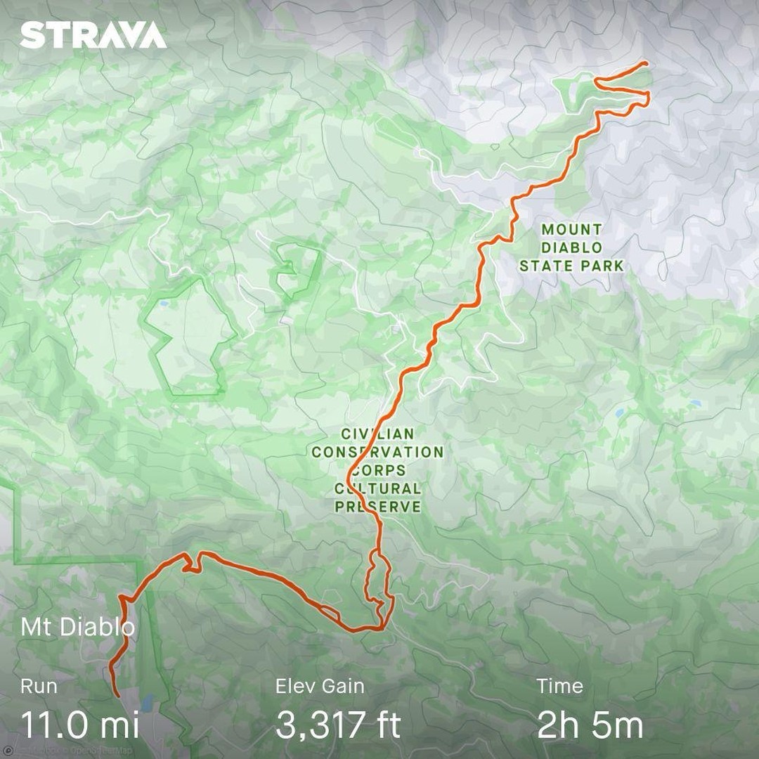 #TrailRun to the top of Mt. Diablo!