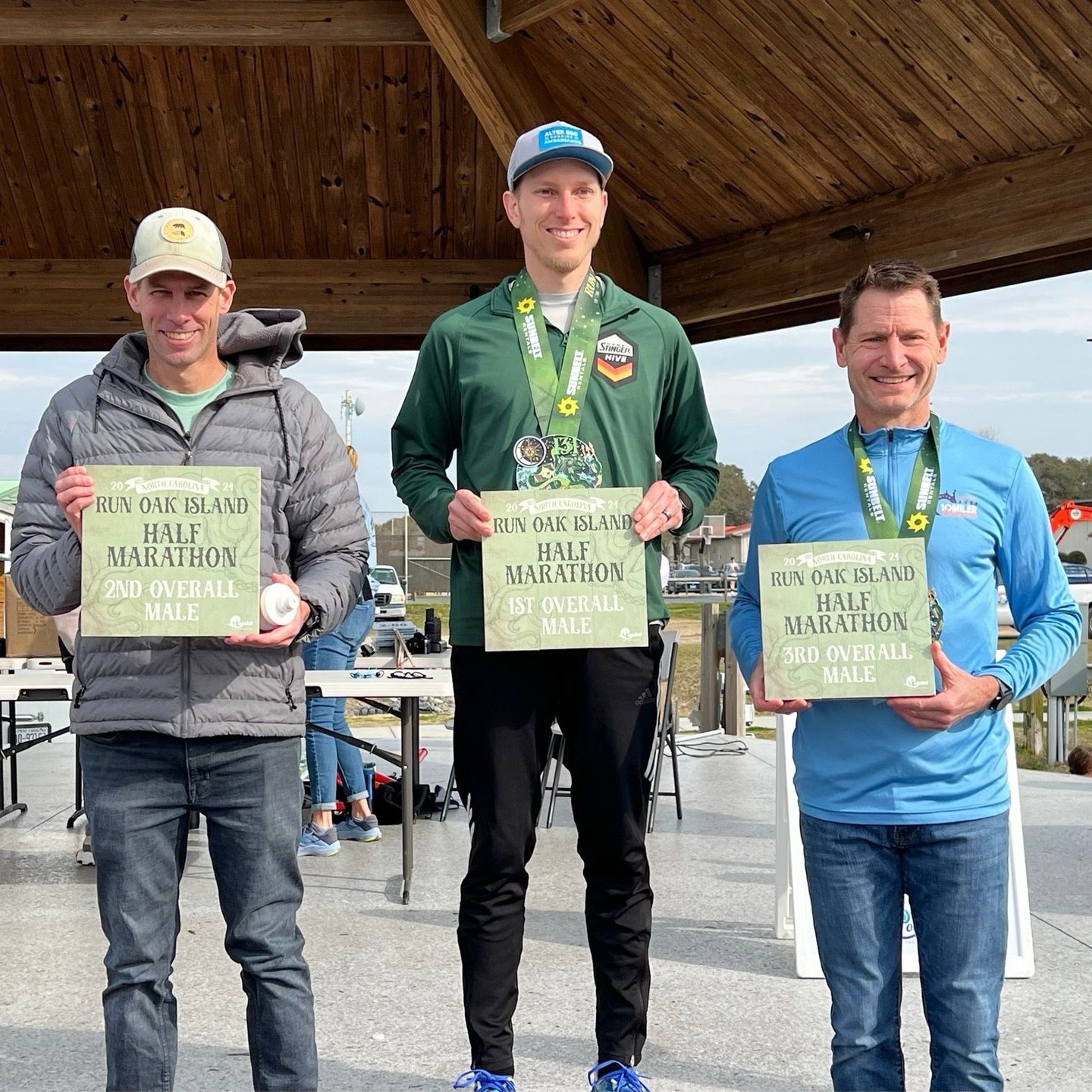 Great start to the year at the Oak Island Half Marathon - 2nd Male Overall with a 1:21