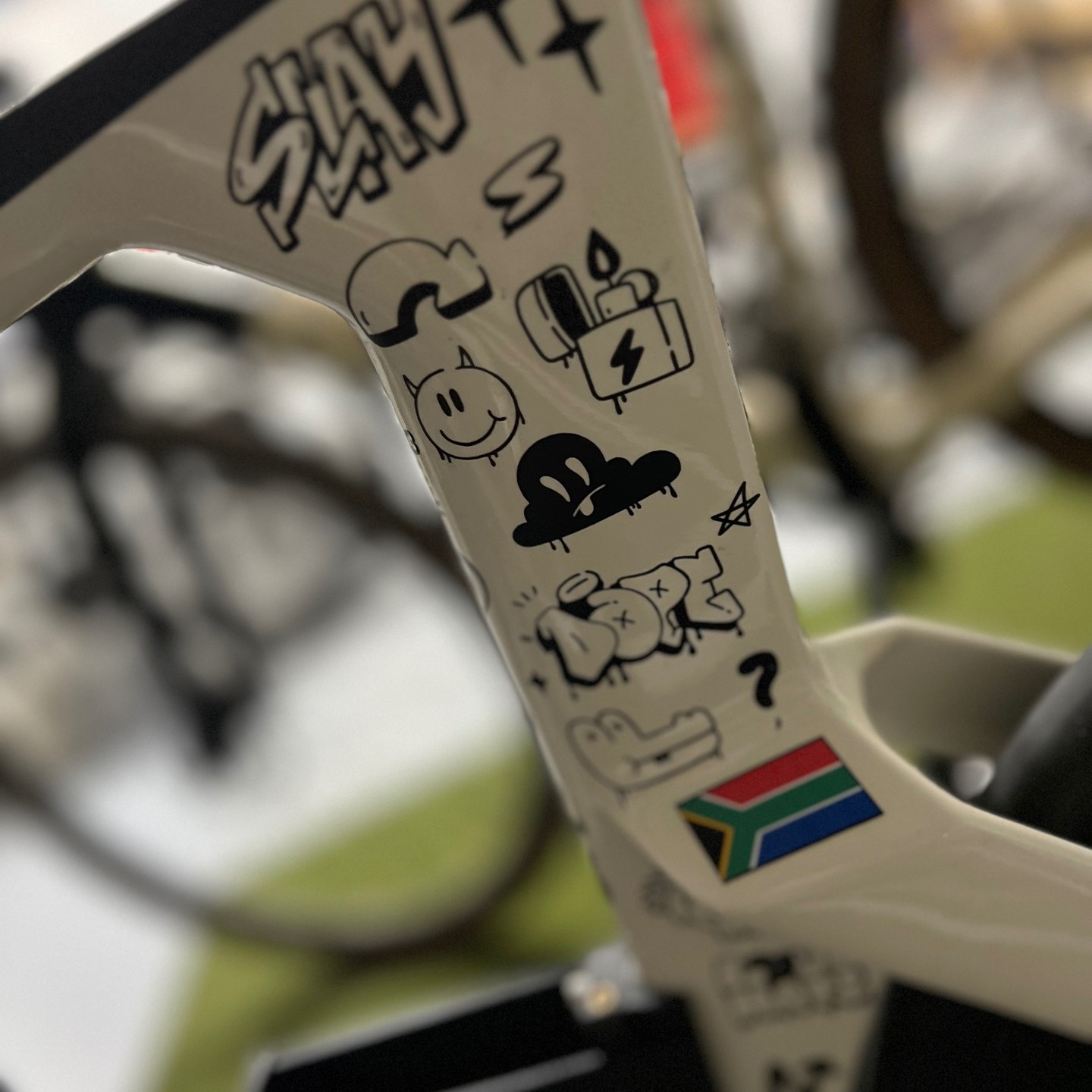 #personalizing my bikes a little ... #RIP #Peace #Shaka #Slay