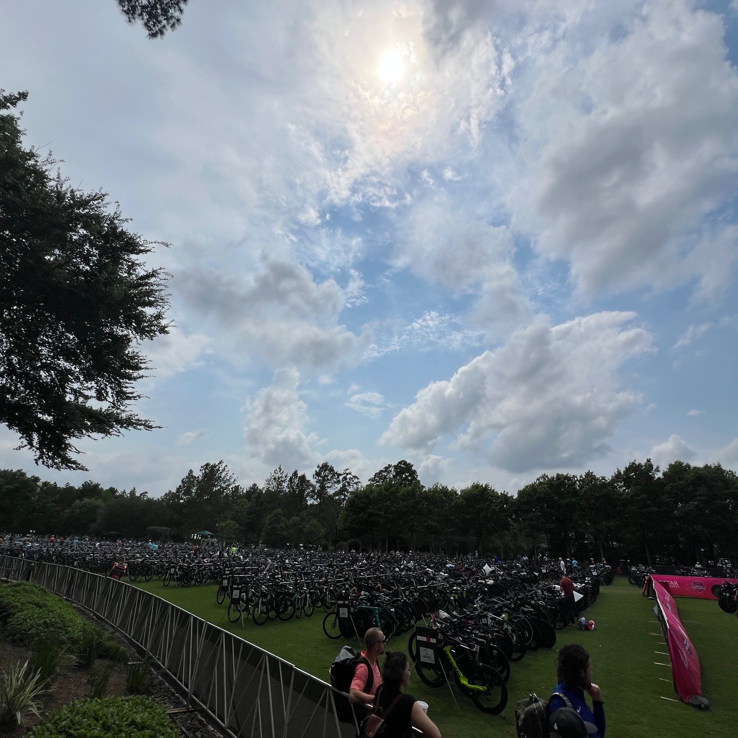 Bike and run gear checked in and ready for the morning!