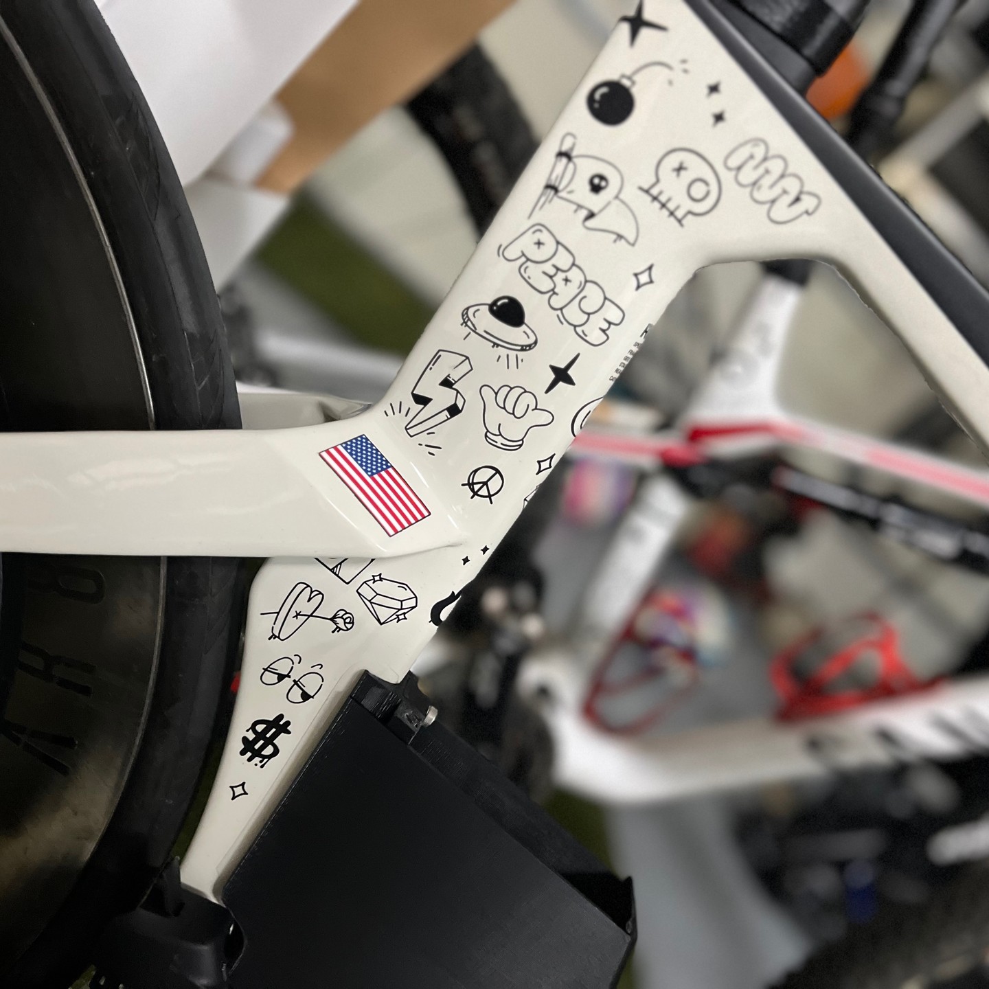 #personalizing my bikes a little ... #RIP #Peace #Shaka #Slay