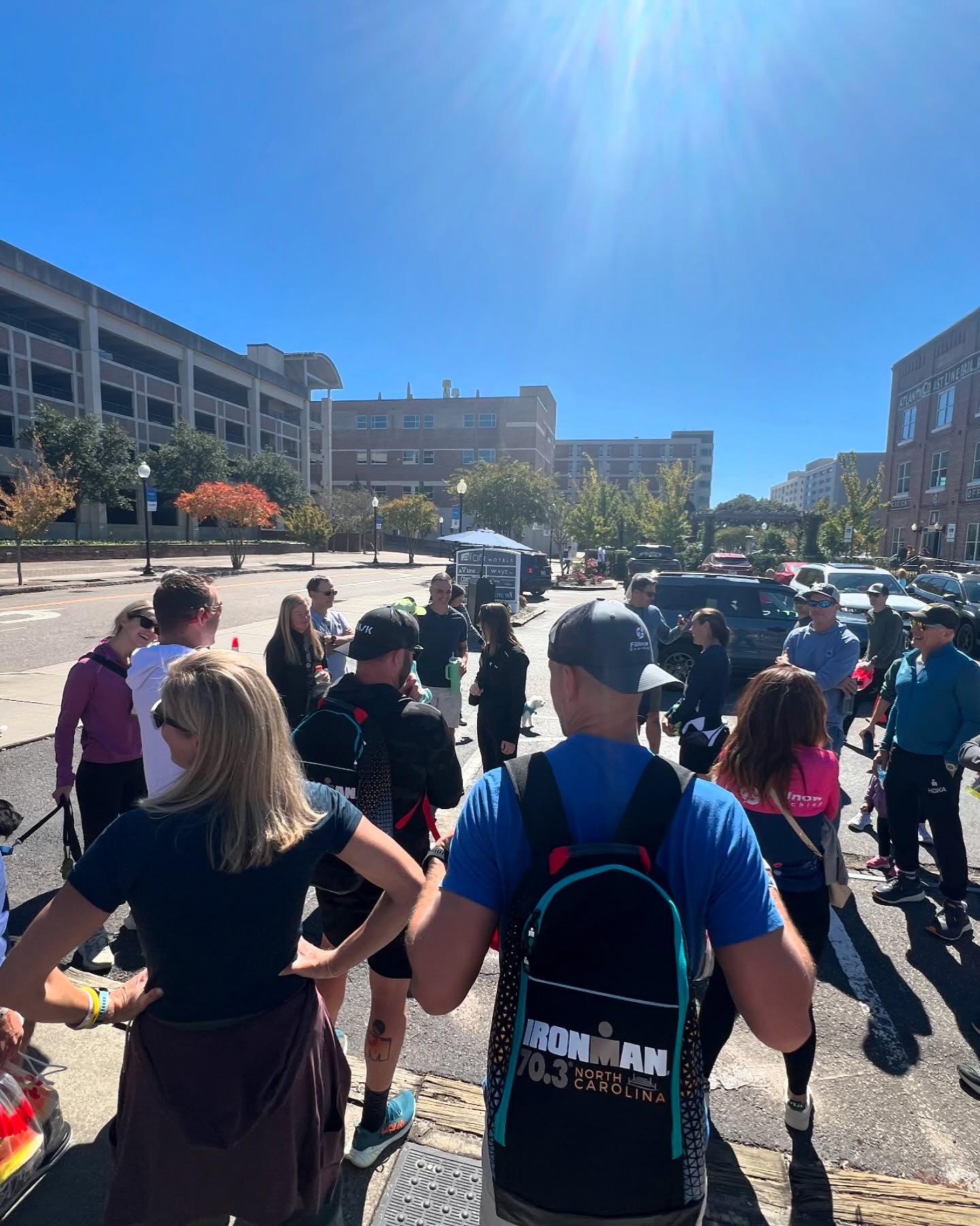 Quick visit to the @hickorybrandsinc @demand2win booth, bike, run and athlete briefing! @ironmantri 