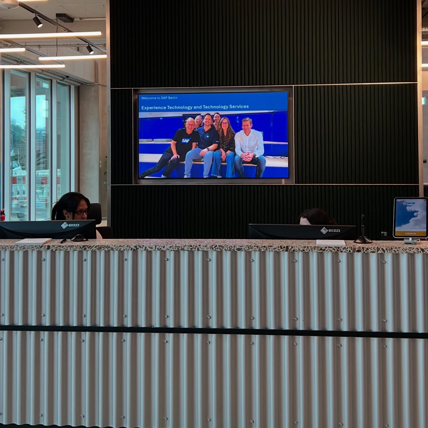 @lifeatsap Roof top spin with the #SAP Berlin office in the background