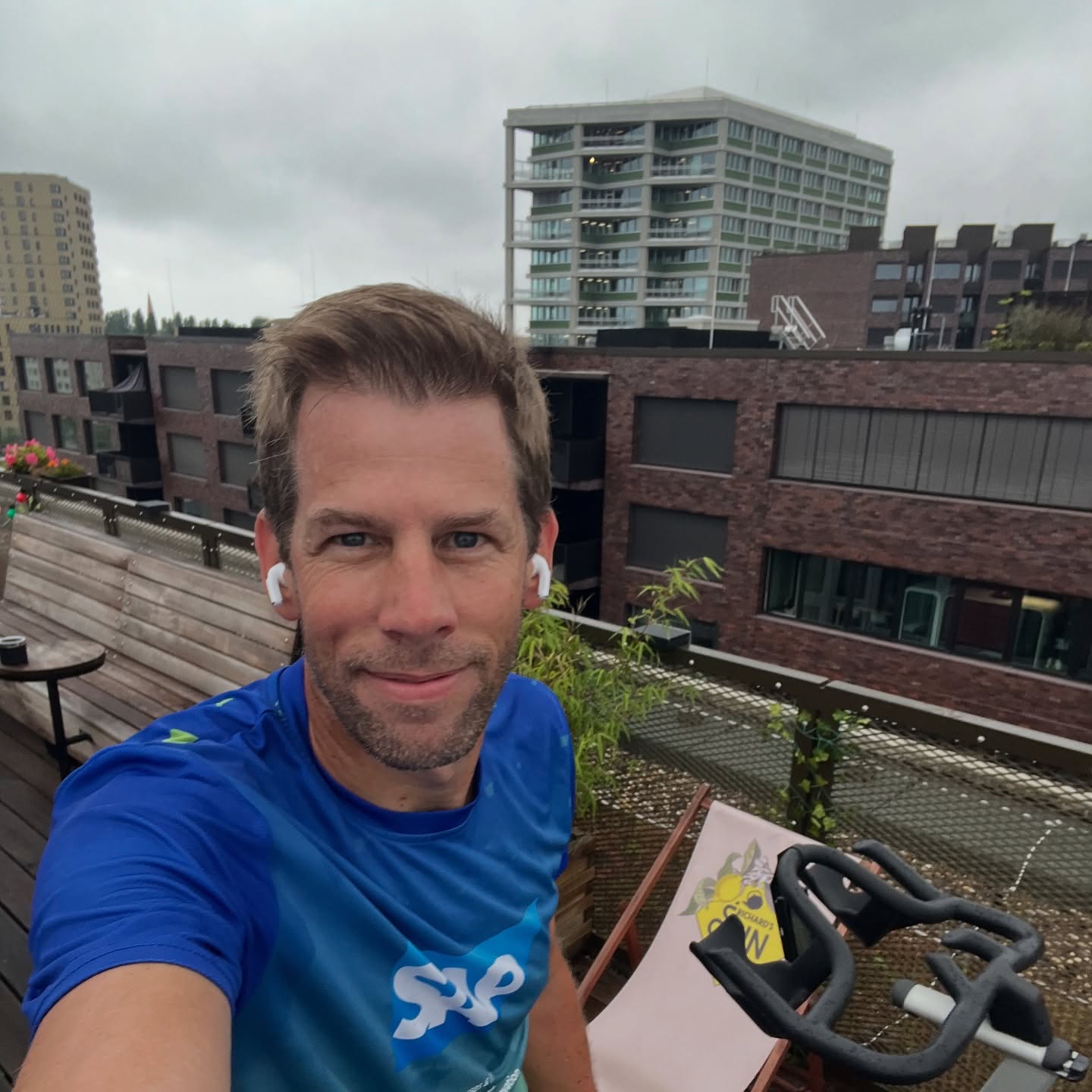 @lifeatsap Roof top spin with the #SAP Berlin office in the background